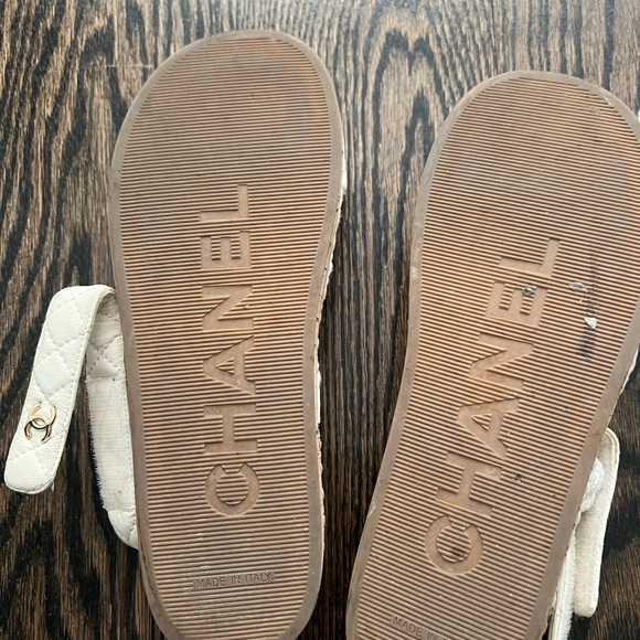 CHANEL interlocking CC logo Sandals size 39 EU beige - Picture 5 of 6
